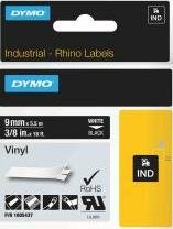 1805437 Rhino Vinyl tape 9mm Wit op Zwart