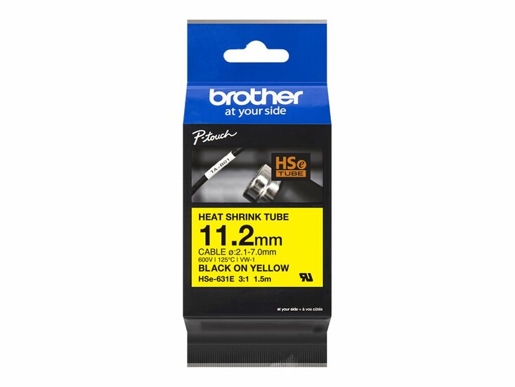 Krimpkous Brother 11.2mm Geel HSe-631