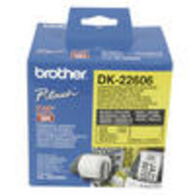 22606 Brother Plastic doorlopende rol Geel 62mm