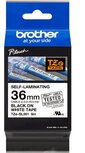 36mm Brother Kabel tape Zwart op Wit gelamineerd TZe-SL261 36mm Brother Kabel tape Zwart op Wit gelamineerd TZe-SL261