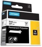 18444 Rhino Vinyl tape 12mm Zwart op Wit