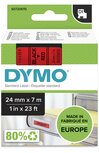53717 Dymo D1 tape 24mm Zwart op Rood