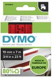45807 Dymo D1 Tape 19mm Zwart op Rood 
