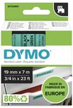 45809 Dymo D1 tape 19mm Zwart op Groen