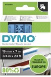 45806 Dymo D1 tape 19mm Zwart op Blauw