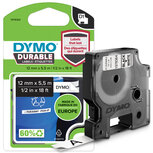 1978364 Dymo D1 Durable vinyl tape 12mm Zwart op Wit 5.5m